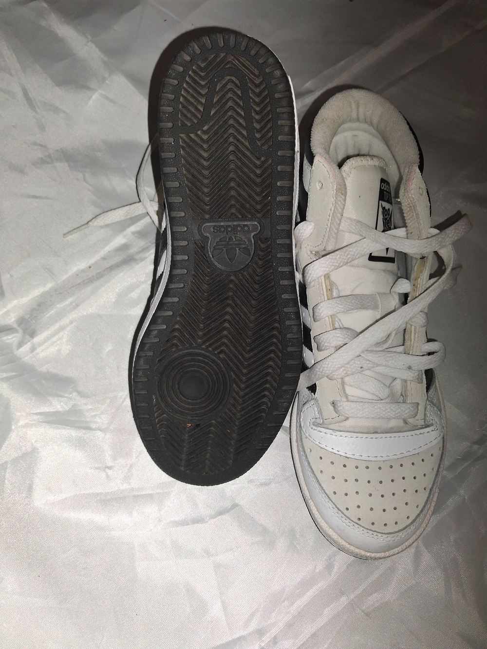 Kids White and Black High-Top Sneakers - Adidas